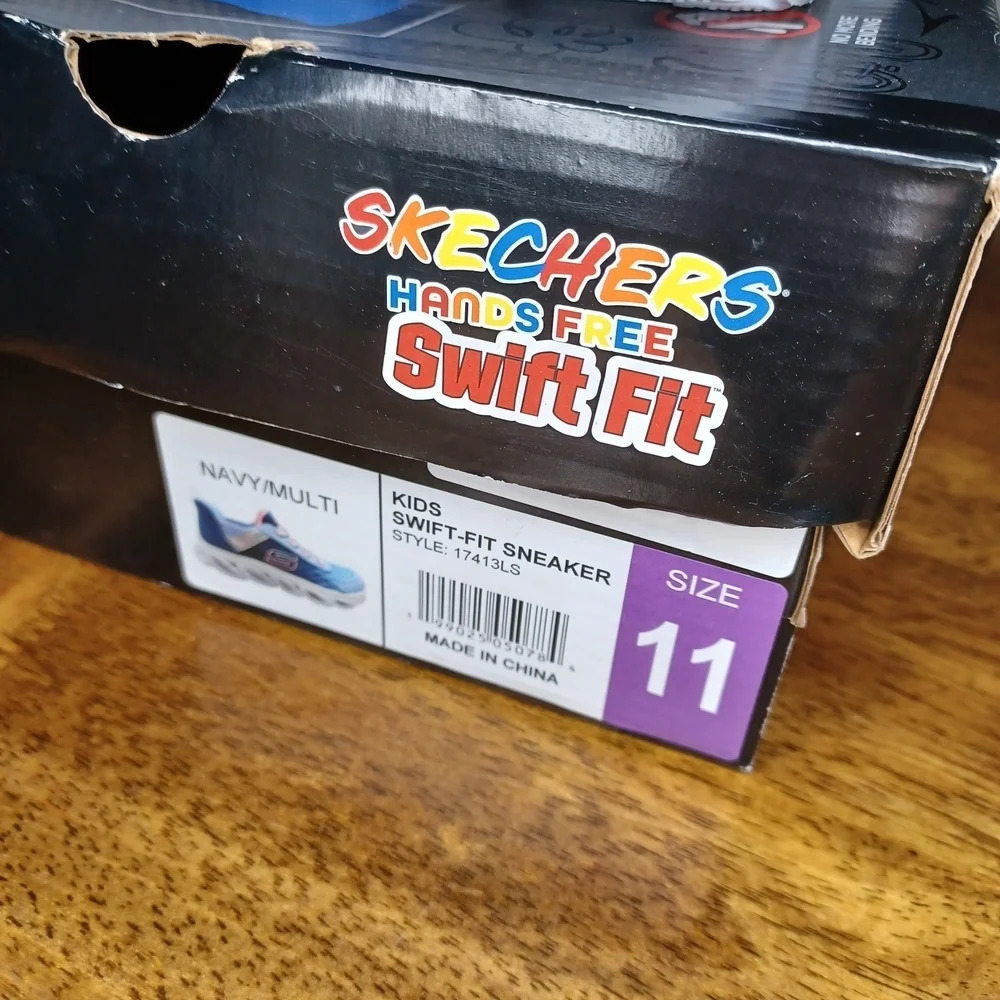Skechers Kids Light Blue and Pink Sneakers
